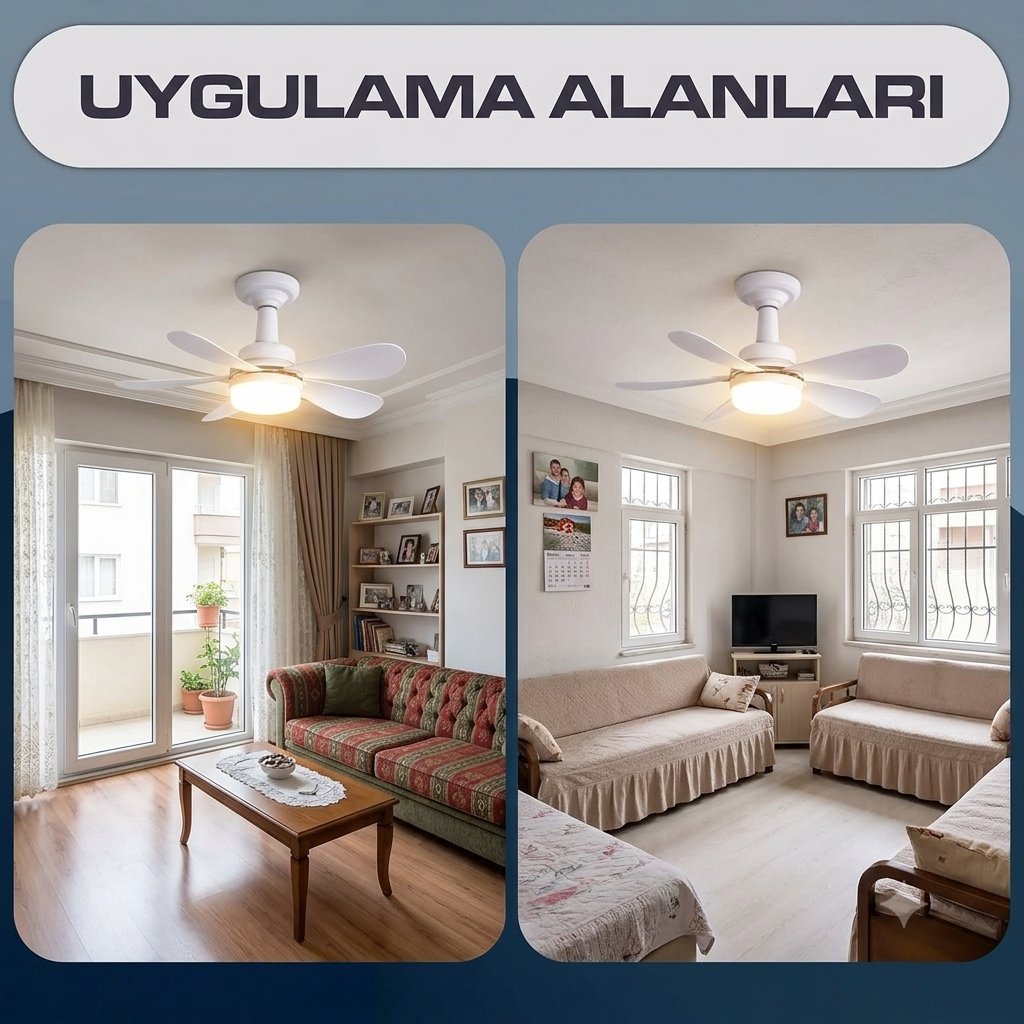 AeroLight™ Tak-Çalıştır Pratik Tavan Vantilatörü